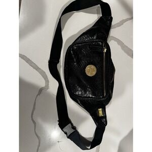 Capital Gains Money Bag Snake Skin Bag Black